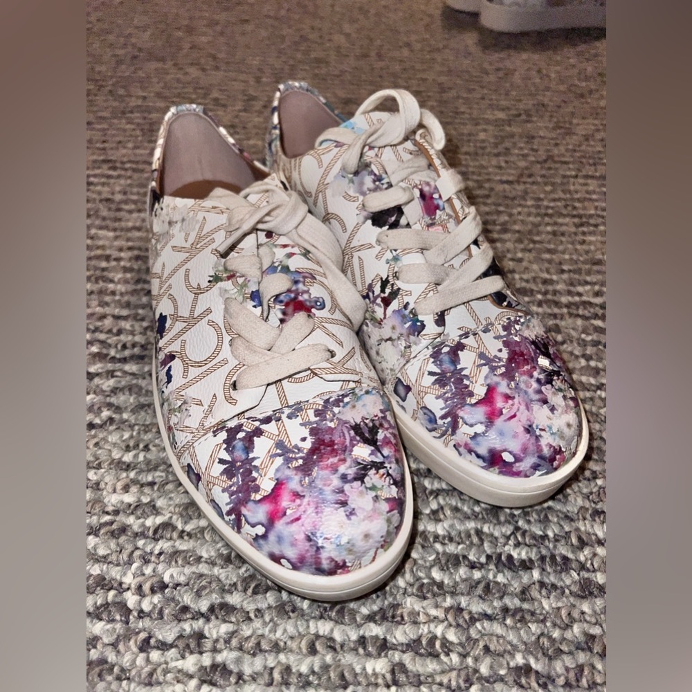 Purple Floral Calvin Klein Sneakers
